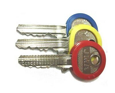 4 X Identification Key Rings -  Id Key Caps / Covers Key Identifier - + Penny